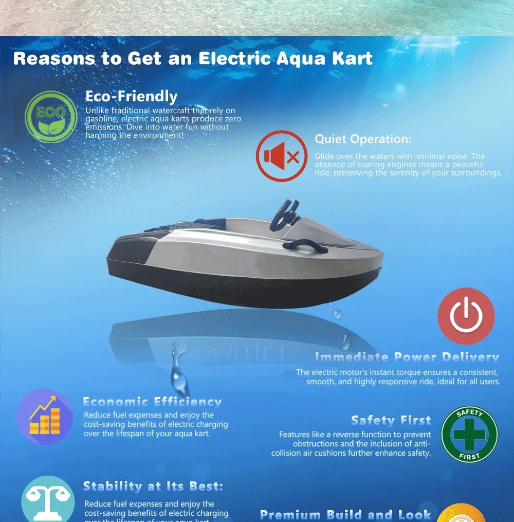 Electric Aqua Go Kart Mini Jet Ski Boat